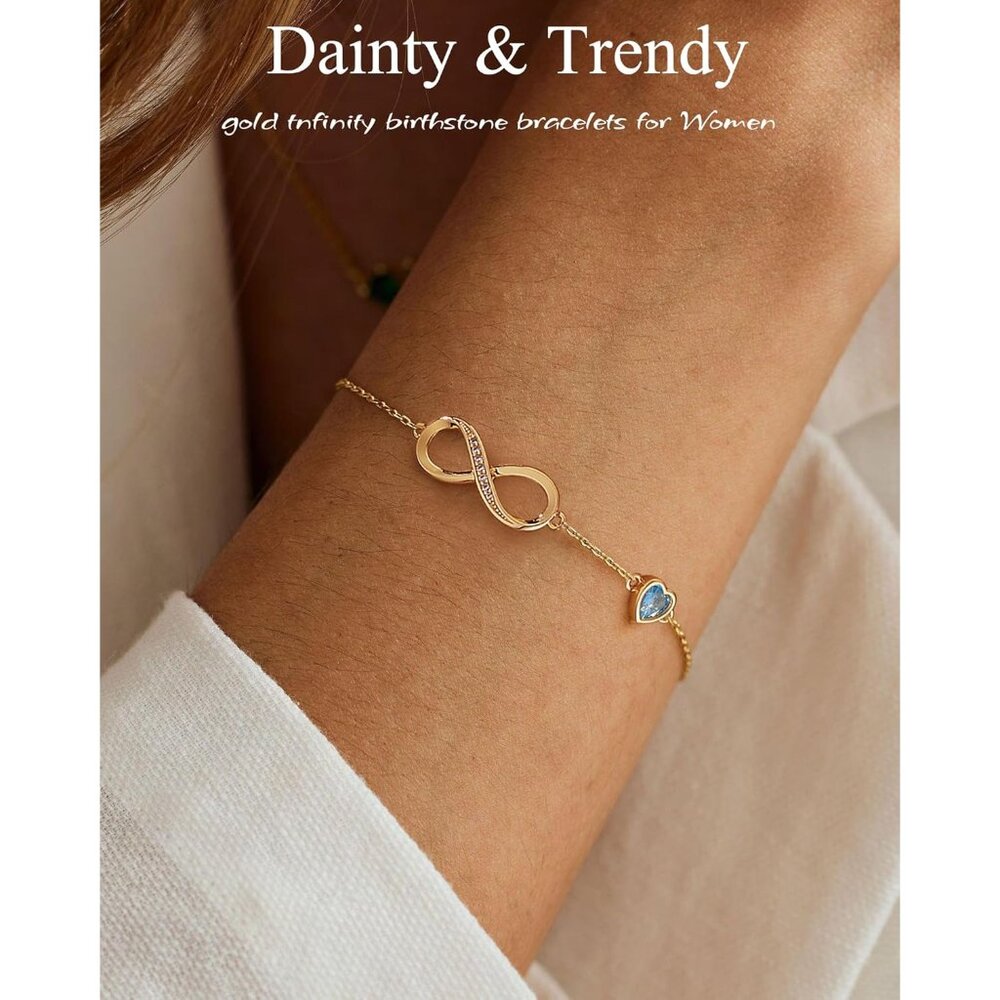 Stocking Stuffers Infinity Birthstone Bracelets F… - image 8